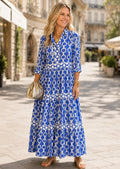 Valerie – Chain-Print Midi Dress | Sleek Statement Dress for Day-to-Night Style